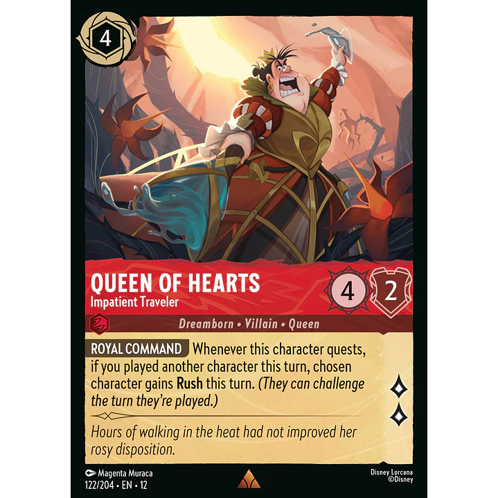122/204 Queen of Hearts - Impatient Traveler 1