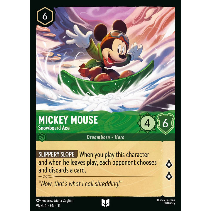 091/204 Mickey Mouse - Snowboard Ace 1