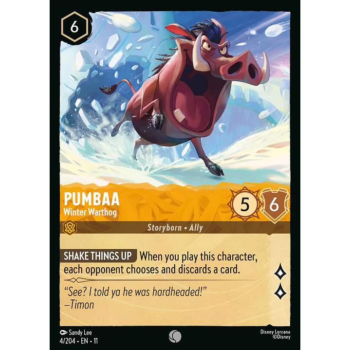 004/204 Pumbaa - Winter Warthog 1