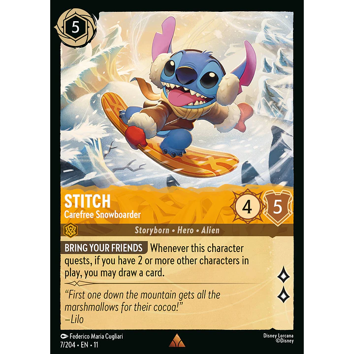007/204 Stitch - Carefree Snowboarder 1