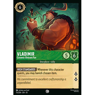 075/204 Vladimir - Ceramic Unicorn Fan