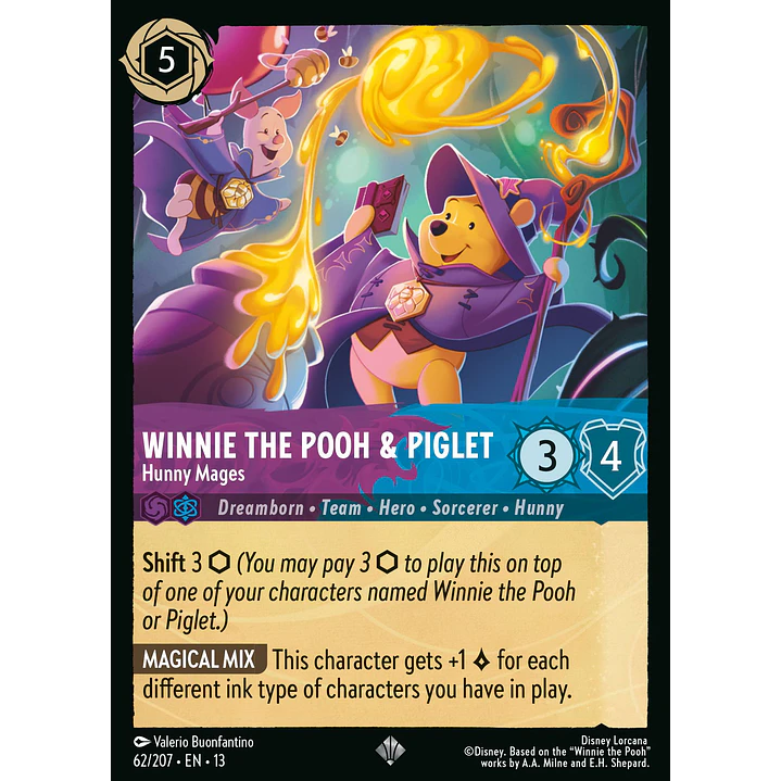 062/204 Winnie the Pooh & Piglet - Hunny Mages 1