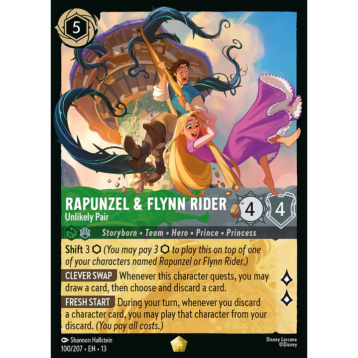 100/204 Rapunzel & Flynn Rider - Unlikely Pair 1