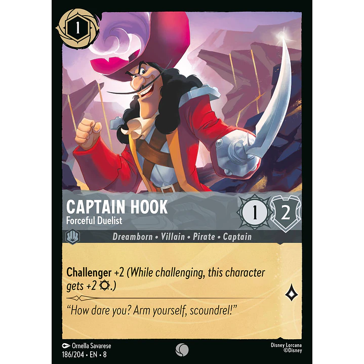 186/204 Captain Hook - Forceful Duelist 1