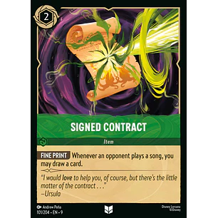 101/204 Signed Contract