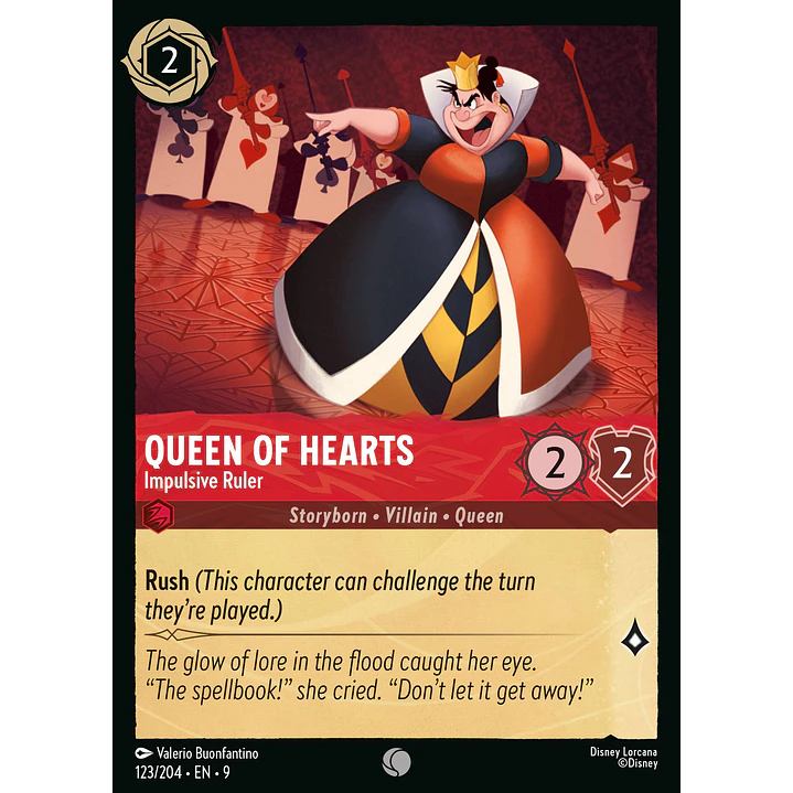 123/204 Queen of Hearts - Impulsive Ruler 1
