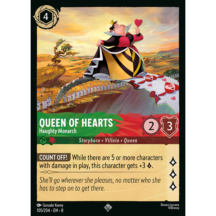 105/204 Queen of Hearts - Haughty Monarch 1