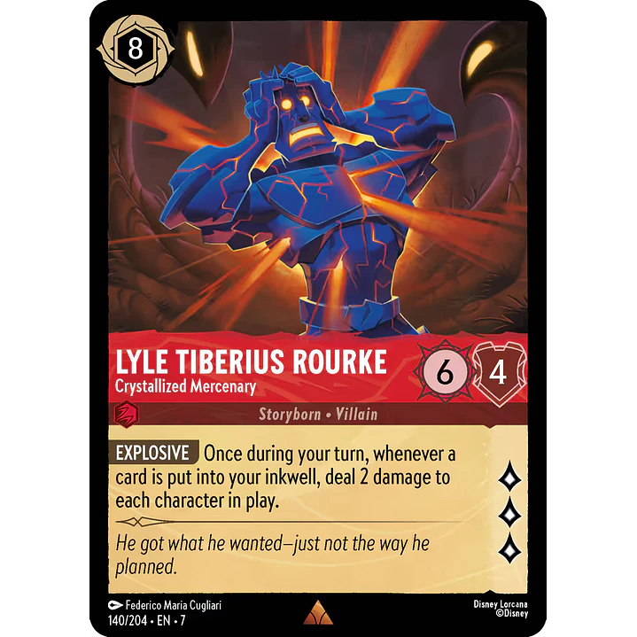 140/204 Lyle Tiberius Rourke - Crystallized Mercenary 1