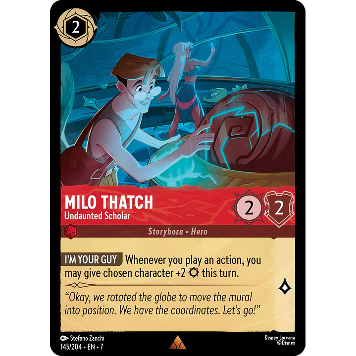 145/204 Milo Thatch - Undaunted Scholar 1