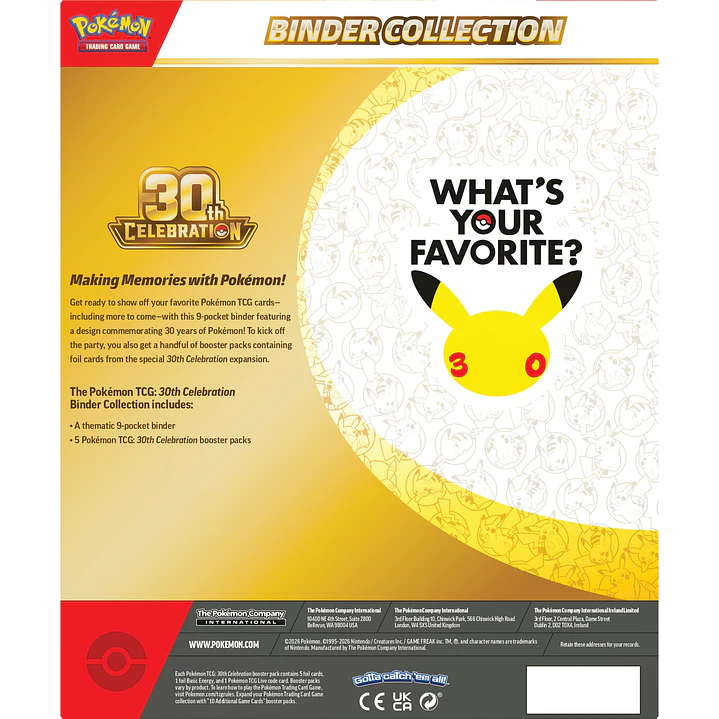Pokémon TCG: 30th Celebration Binder Collection 3