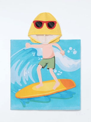  Toalla de Playa con Poncho Infantil