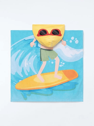  Toalla de Playa con Poncho Infantil