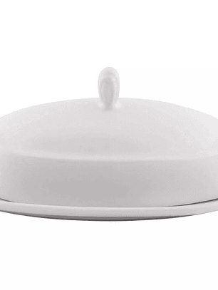 Mantequillera Porcelana blanco Cotidiana