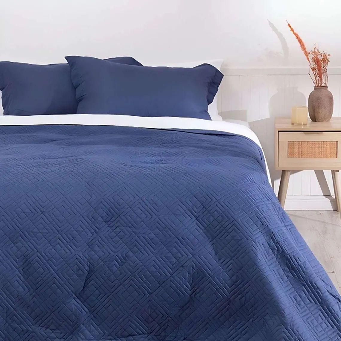 Cobertor Quilt Azul Mashini KING  1