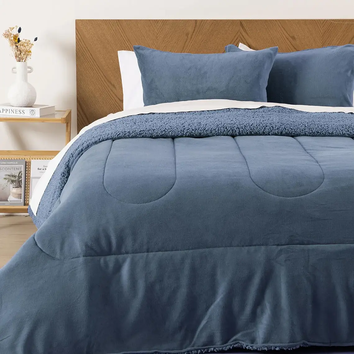 Plumón Sherpa Coral Azul KING 2