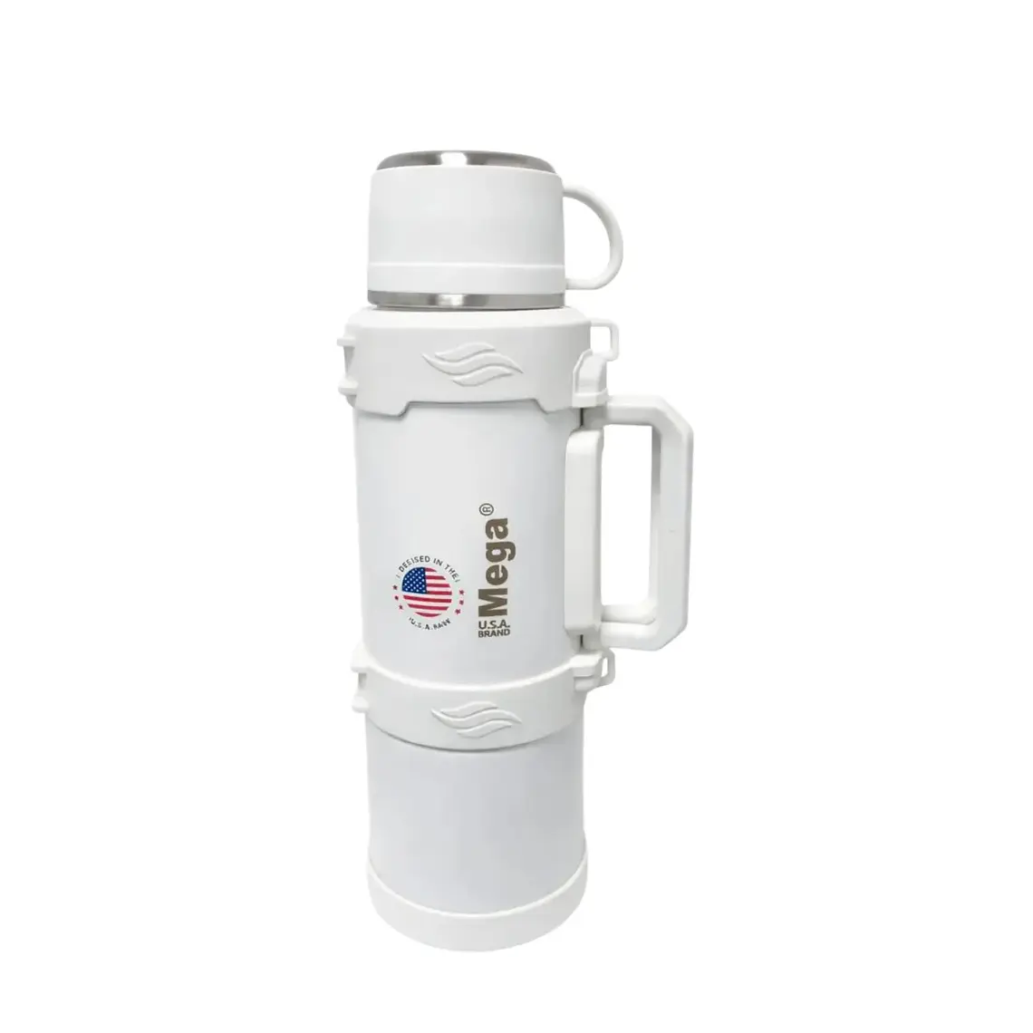 Termo de Acero Inoxidable Blanco 2
