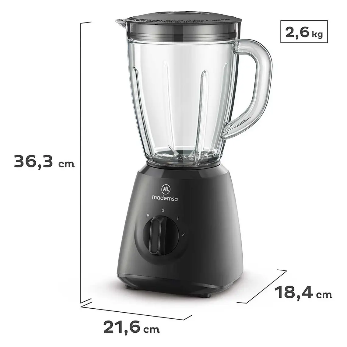 Licuadora 1.5 L MBL20 Negro Mademsa 4