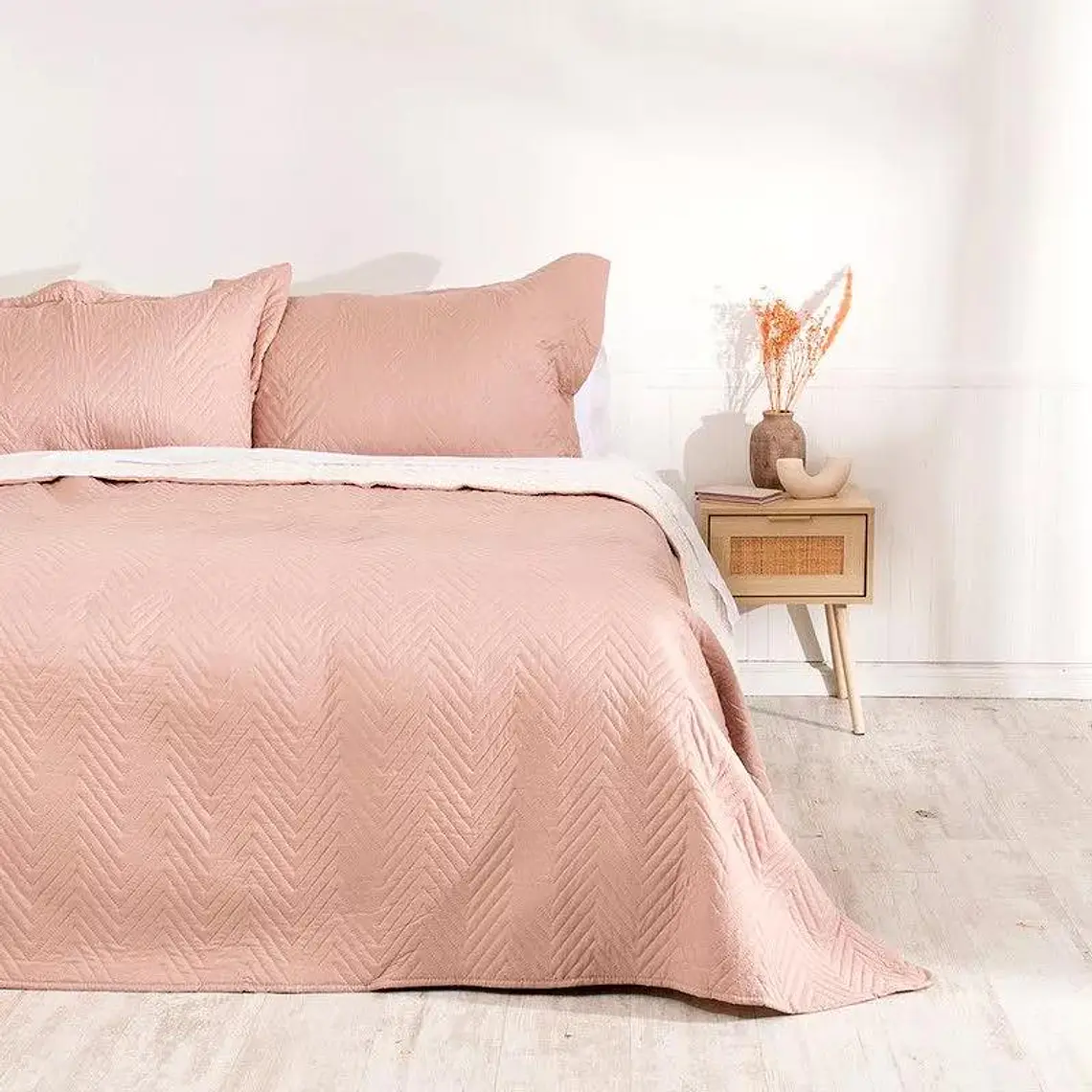 Quilt Sherpa color nude 2 plazas Mashini 2