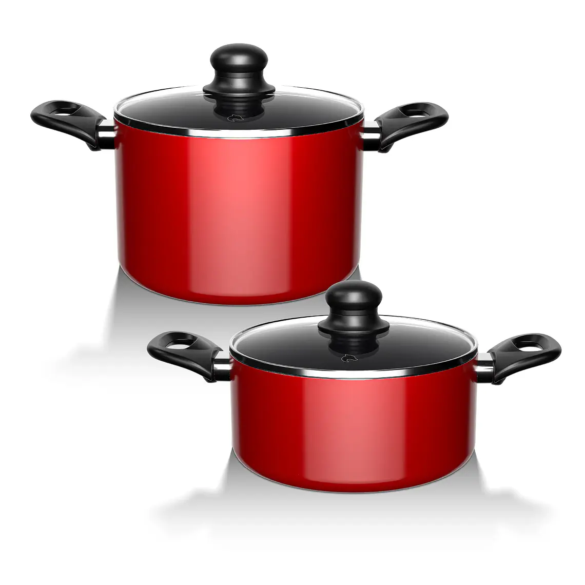 Batería de Cocina 15 Piezas Omni Red Aluminio Antiadherente 2
