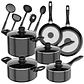 Batería de Cocina 15 Piezas Omni Black Aluminio Antiadherente - Miniatura 1