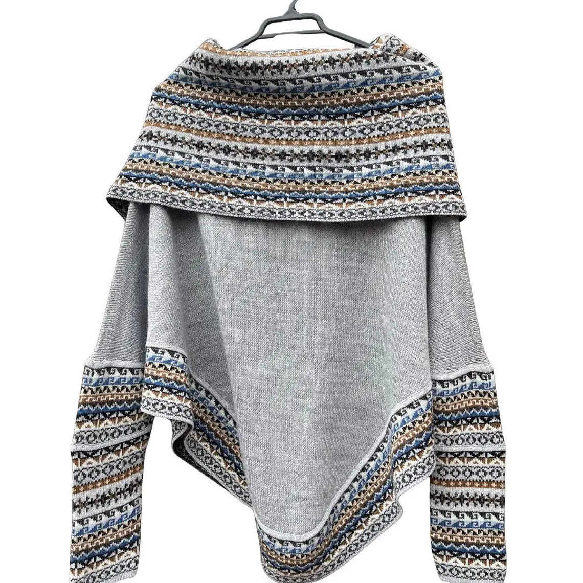 Poncho de Mujer Gris Claro Talla M 2