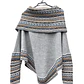 Poncho de Mujer Gris Claro Talla M - Miniatura 2
