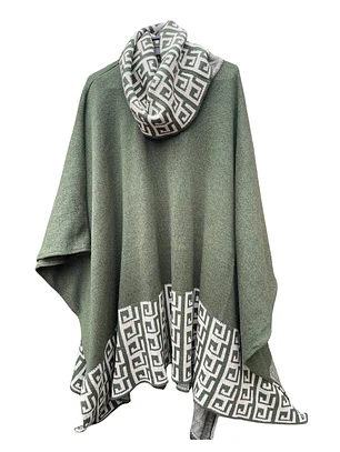 Poncho de Mujer Verde Oliva Talla M