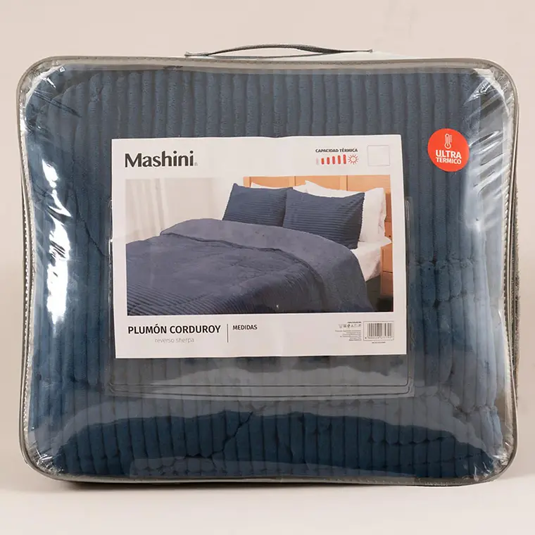 Plumón Sherpa 2 Plazas Azul Mashini 4
