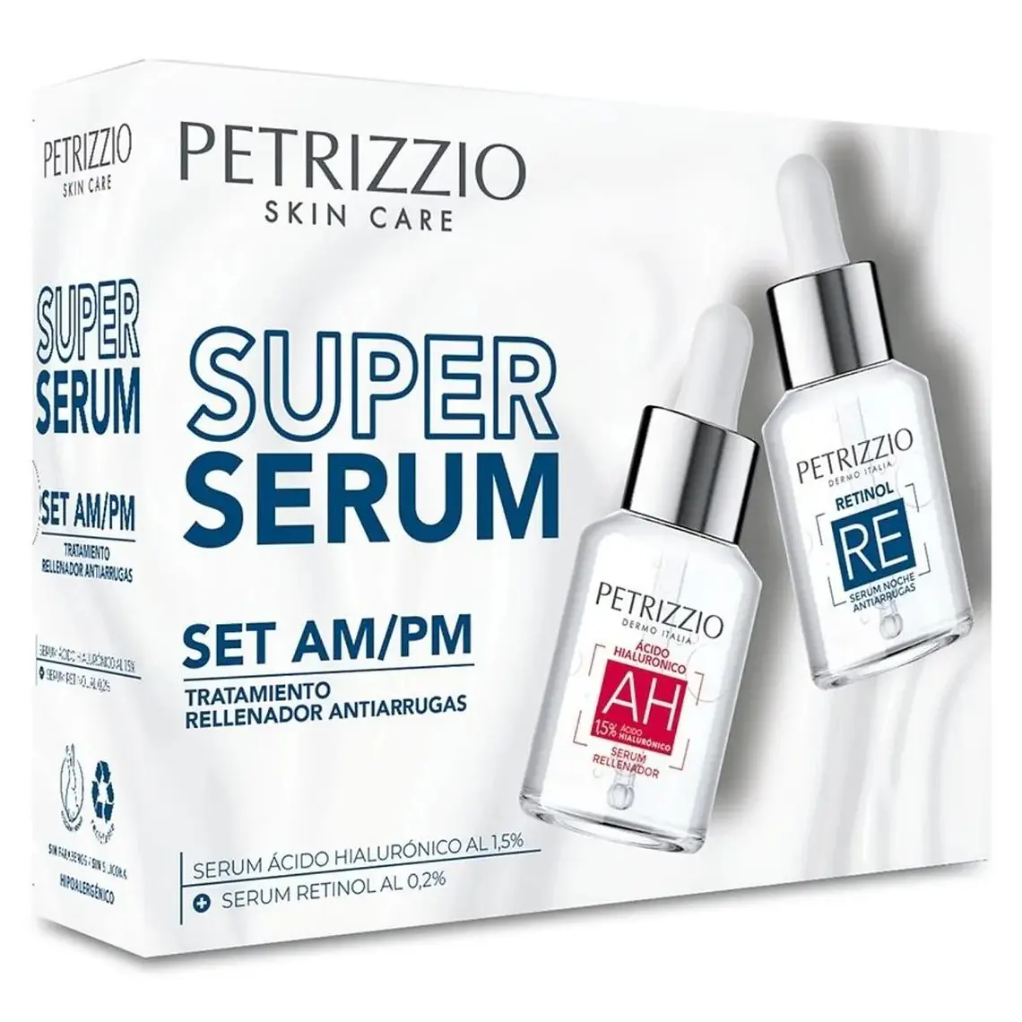 Estuche Serum Ácido Hialurónico al 1,5% + Serum Retinol al 0,2% Petrizzio  1