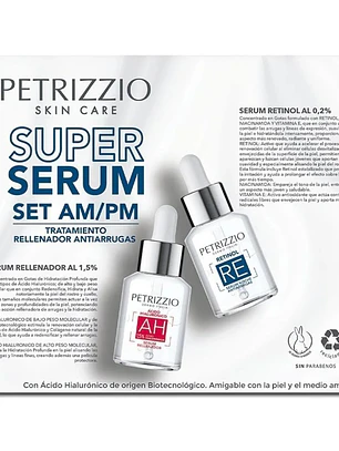 Estuche Serum Ácido Hialurónico al 1,5% + Serum Retinol al 0,2% Petrizzio 