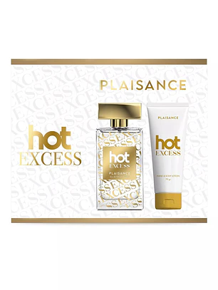 Set Perfume Mujer Hot Excess EDP 100 ml + Crema 75 grs Plaisance