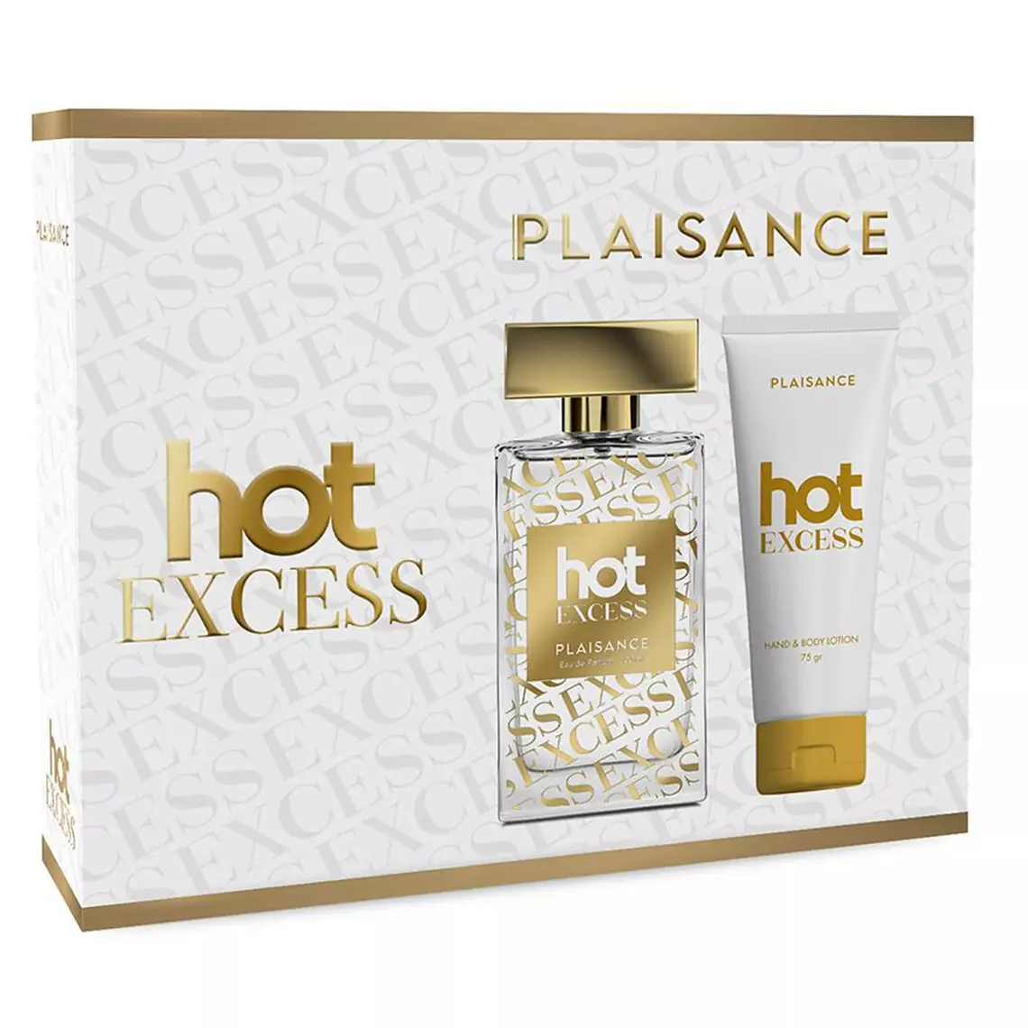 Set Perfume Mujer Hot Excess EDP 100 ml + Crema 75 grs Plaisance 1