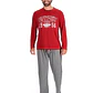 Pijama Largo Hombre Algodón Burdeo Talla L MOTA - Miniatura 1