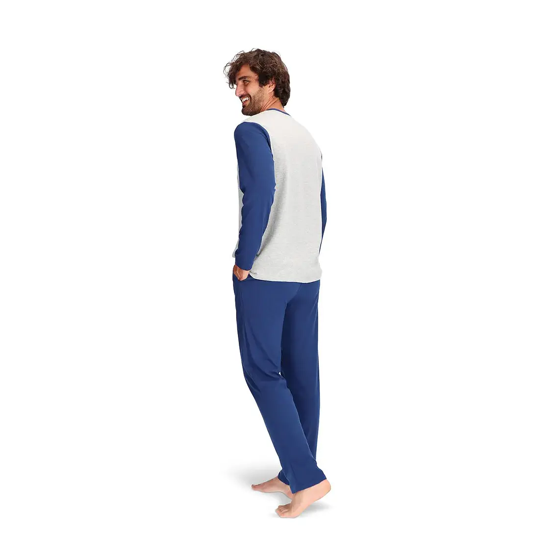 Pijama Algodón Largo Talla L I Mota  3
