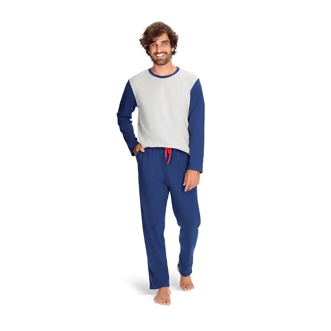 Pijama Algodón Largo Talla L I Mota  1