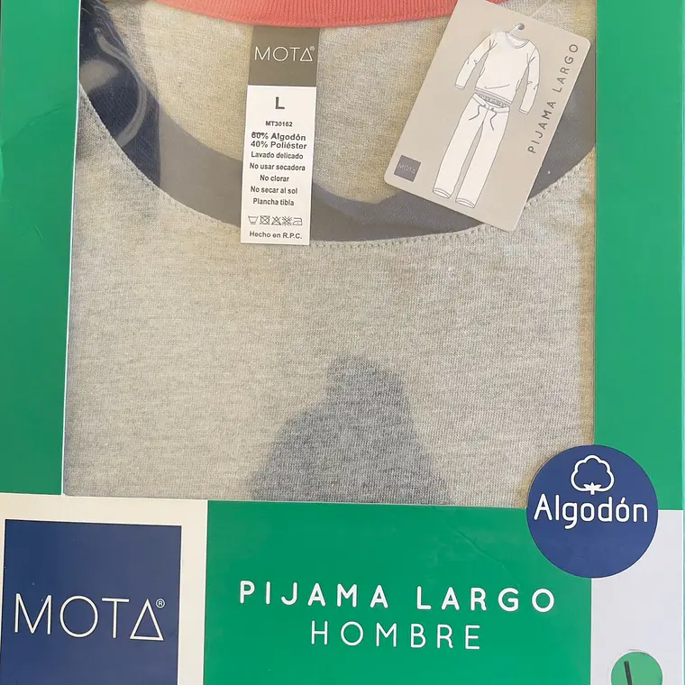 Pijama Algodón Largo Talla L I Mota  5