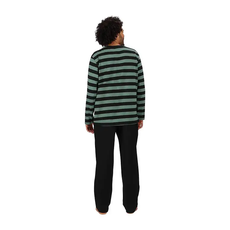 Pijama Largo Algodón Negro Talla M - L I Mota  2
