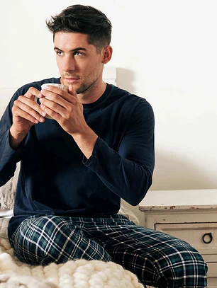 Pijama Largo Algodón Hombre Talla L I Mota 