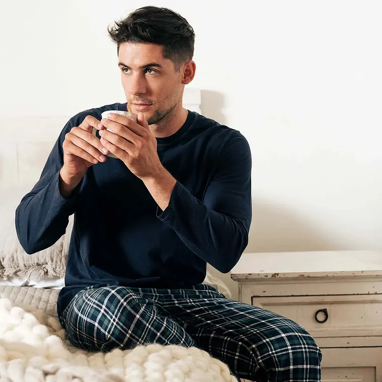 Pijama Largo Algodón Hombre Talla L I Mota  1