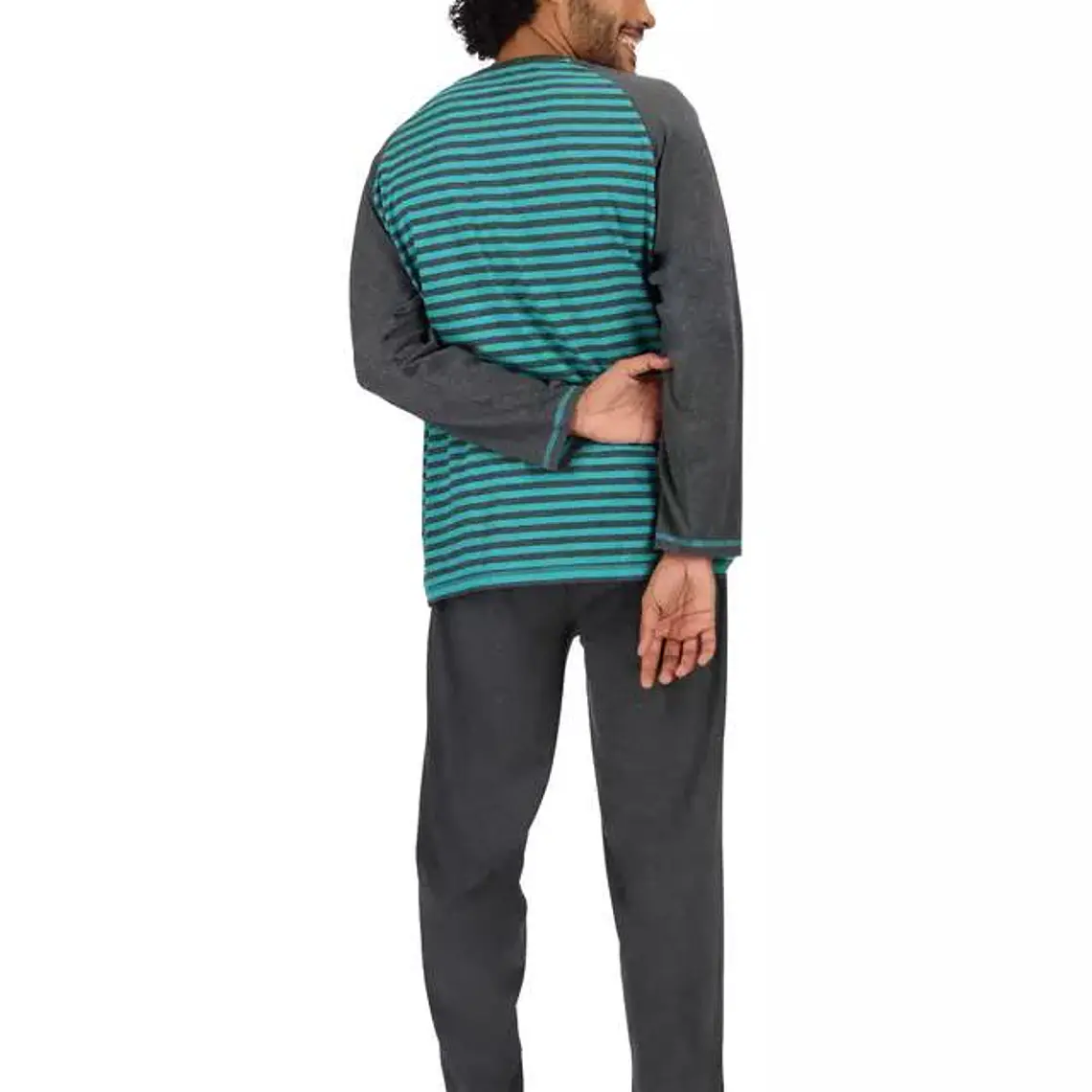 Pijama largo algodón Gris Marengo Talla L I Mota 2