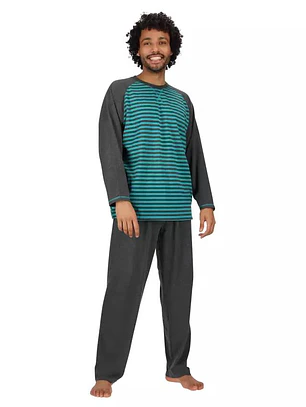 Pijama largo algodón Gris Marengo Talla L I Mota