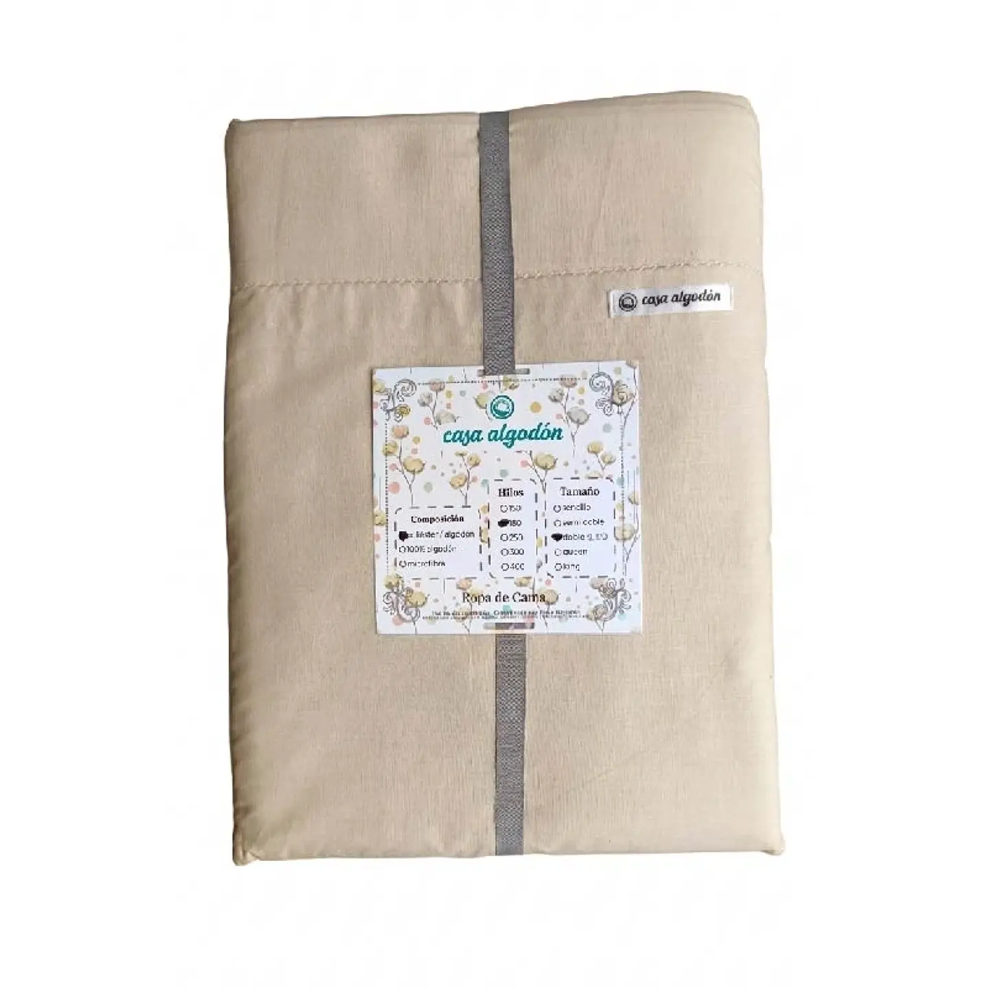 ¡Liquidación! Juego de sábanas color avena. Ancho 150 cm 2