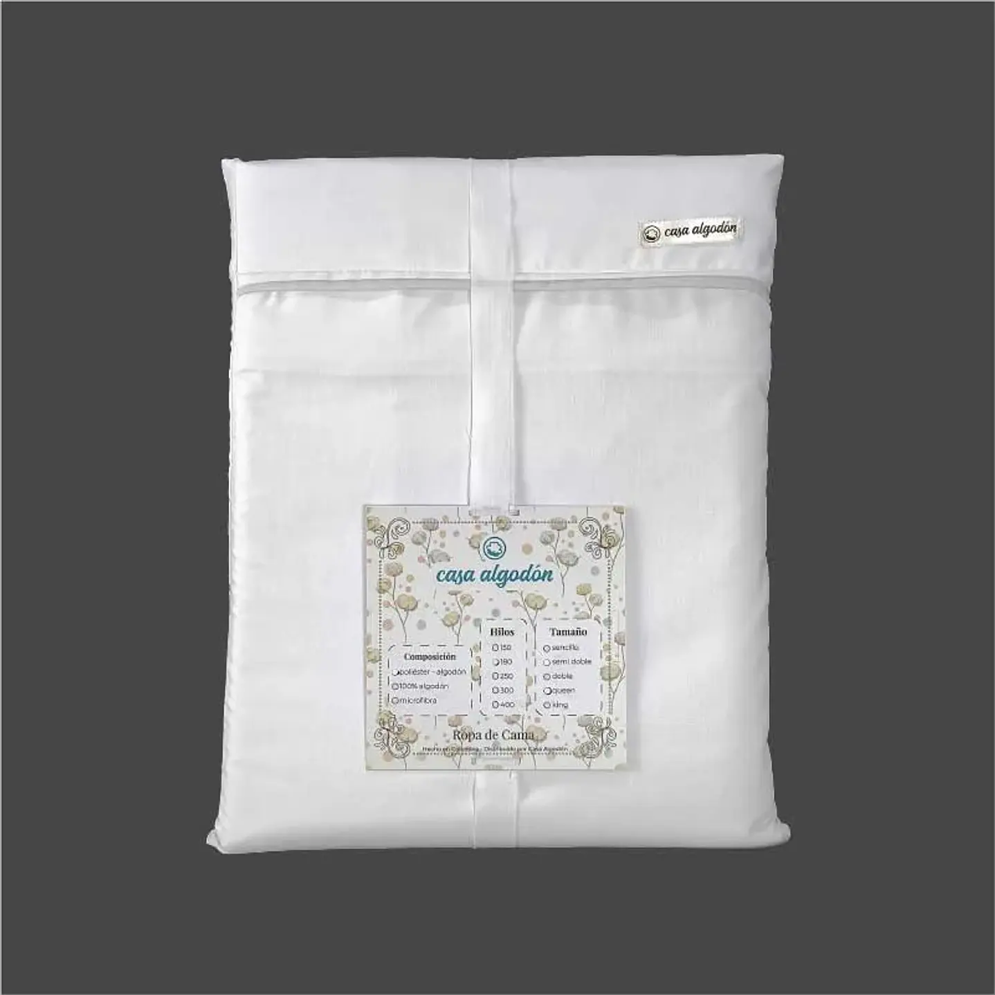 Juego de sábanas hoteleras en género de algodón 3