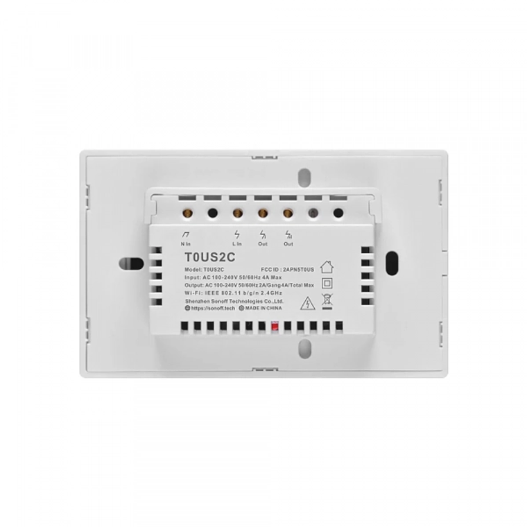 Interruptor de Pared Sonoff de 2 Canales WiFi (Sonoff)  3