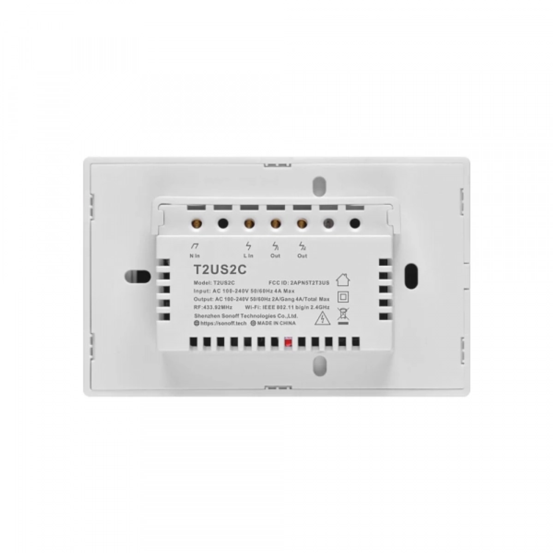 Interruptor de Pared Sonoff de 2 Canales WiFi + RF (Sonoff)  3