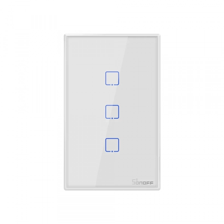 Interruptor de Pared Sonoff de 3 canales WiFi + RF (Sonoff)  1
