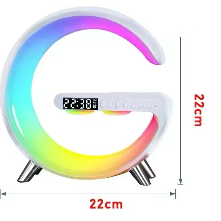 Cargador Inalámbrico Despertador 6 en 1 G11 color Blanco 2