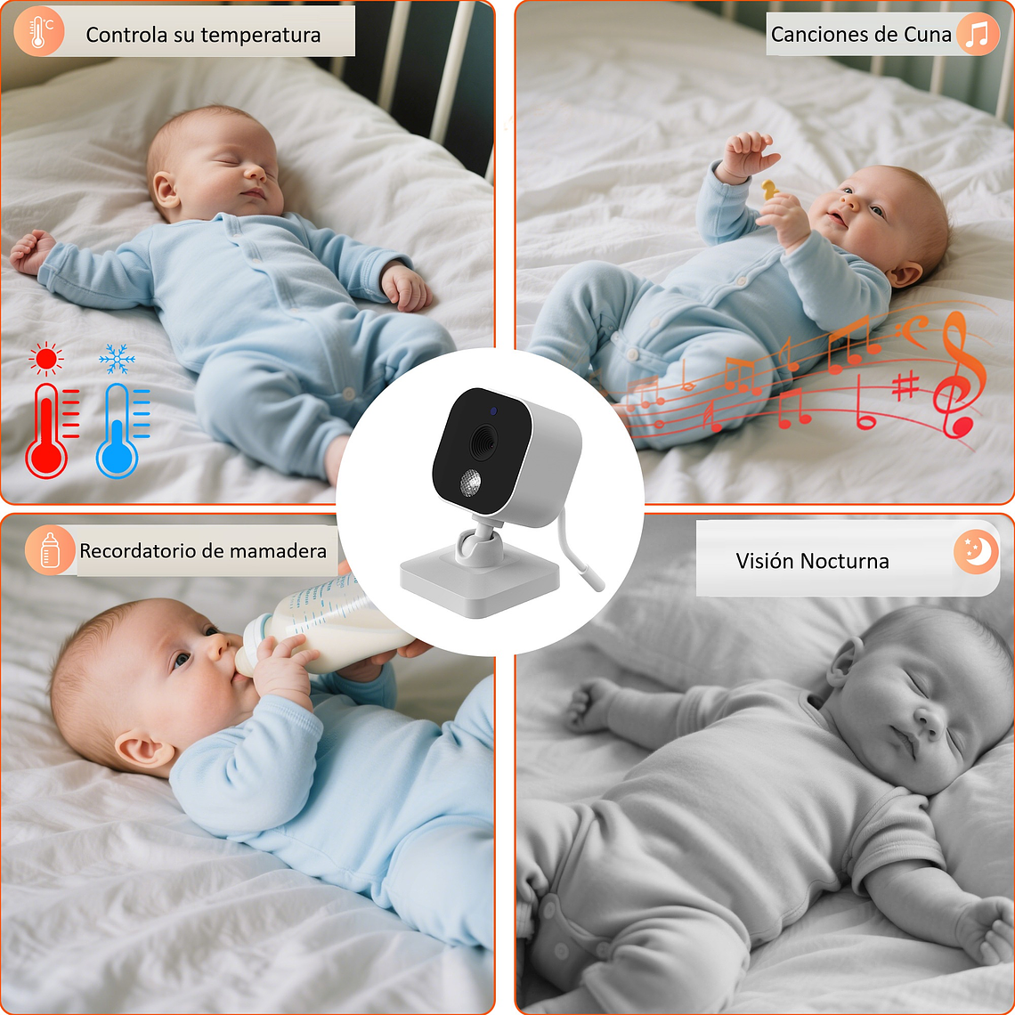Monitor de Bebé pantalla 2.8