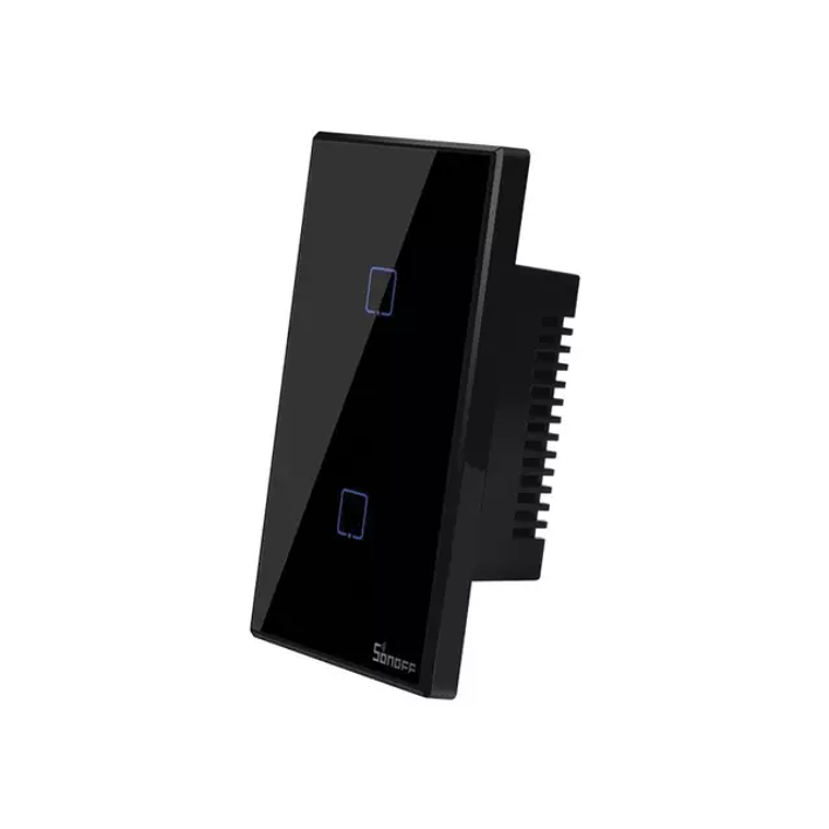 Interruptor De Pared Sonoff De 2 Canales Wifi+ RF Color Negro (Sonoff) 1