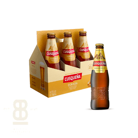 Sixpack Cusqueña dorada Botella 330ml